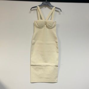 Galvan London Matte Viscose Sculpted Venus Dress